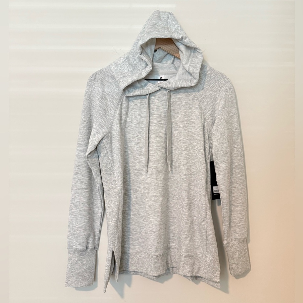 90 Degree by Reflex NWT Heathered Gray Hoodie with Side Slits Size Small